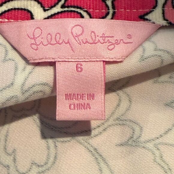 Lilly Pulitzer Chandler Wrap Skirt Women's Size 6 Pink & Cream Floral Mini - Picture 4 of 6